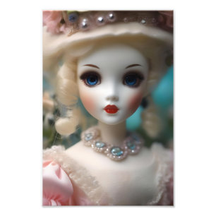 Blue Eyed Vintage Doll, Photo Print