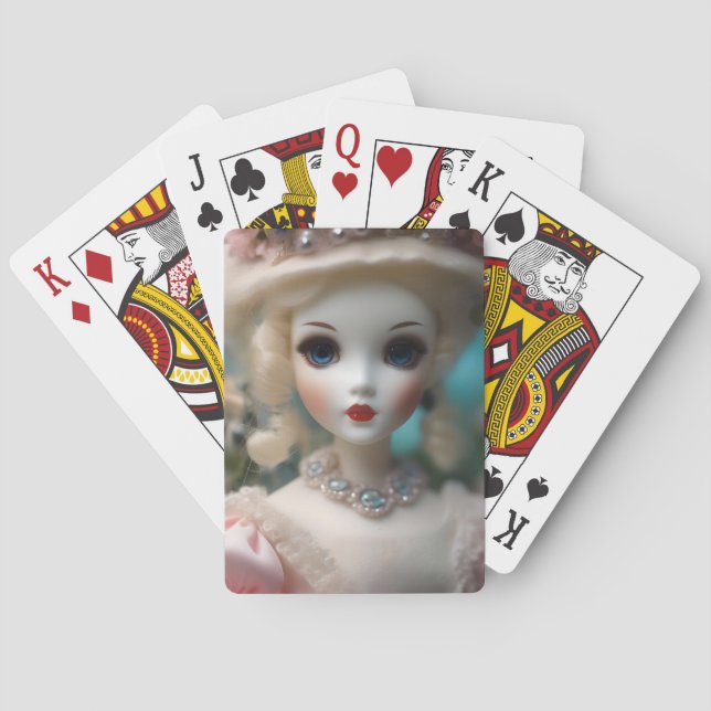 Blue Eyed Vintage Doll, Playing Cards (Back)