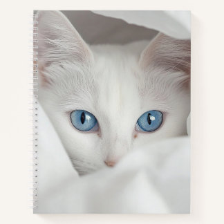 Blue-Eyed White Cat Notebook