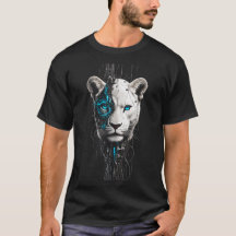 Blue Eyed White Lion T-Shirt | Mystical Lion Graph