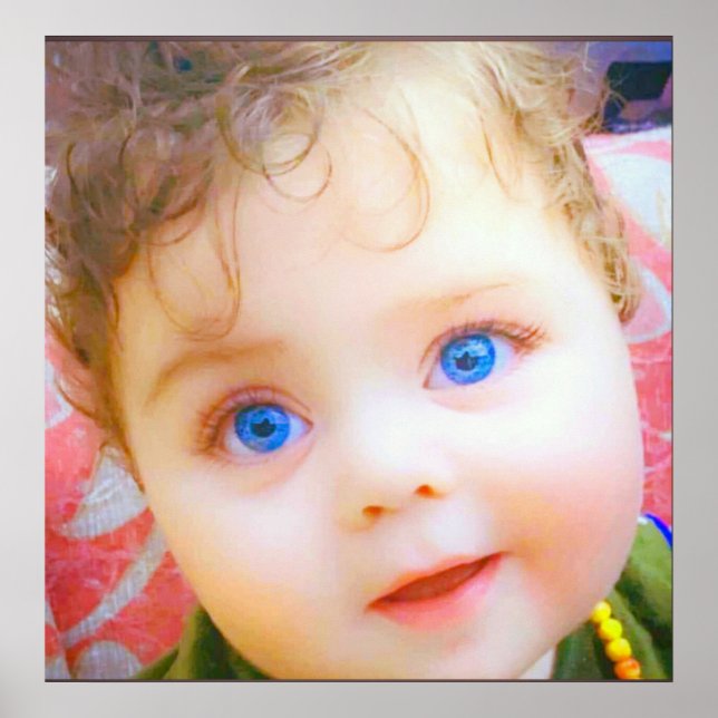 Blue eyes baby poster (Front)