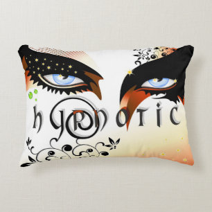 Blue Eyes Fashion Make Up Accent Pillow