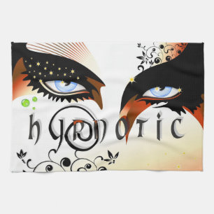 Blue Eyes Fashion Make Up Kitchen Towel