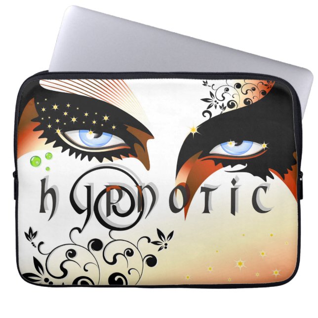 Blue Eyes Fashion Make Up Laptop Sleeve (Front)