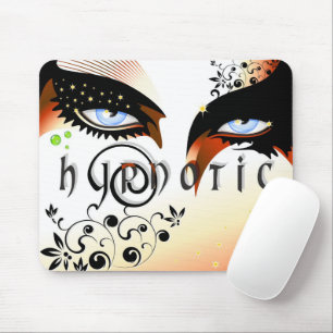 Blue Eyes Fashion Make Up Mouse Pad