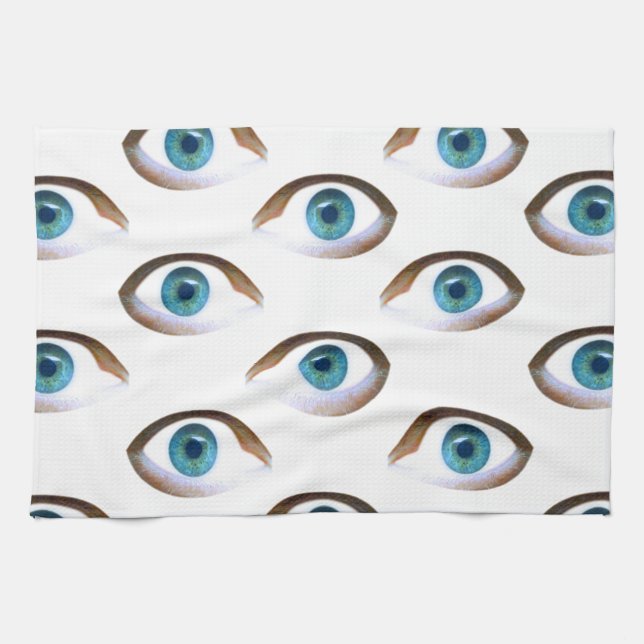 blue eyes kitchen towel (Horizontal)