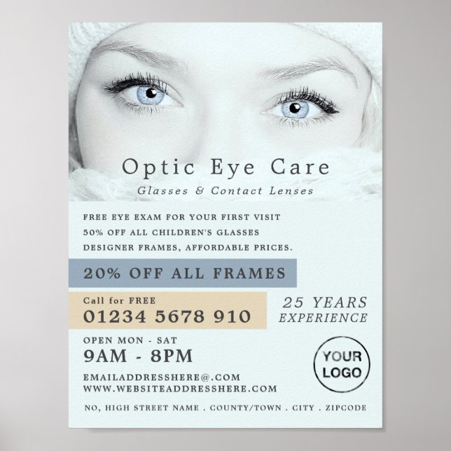 Blue Eyes, Optician, Technical Practitioner Poster (Front)