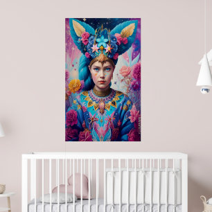 Blue eyes princess poster