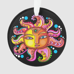 Blue Eyes Sun Celestial Acrylic Ornament