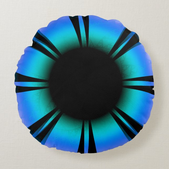 Blue eyes will save and help round pillow (Front)