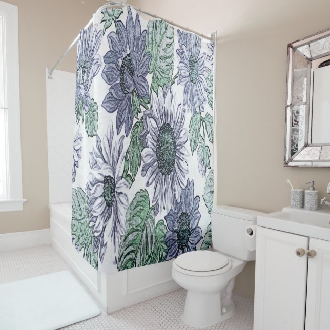 Blue Fabric Flowers (In Situ)