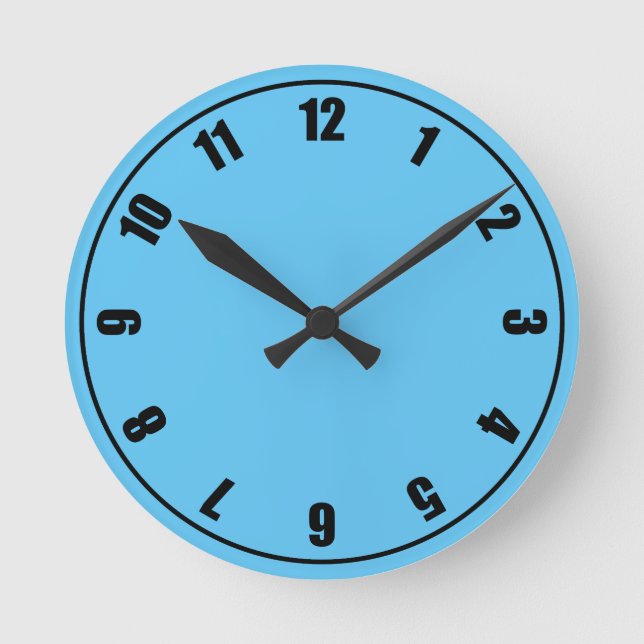 Blue Face Round Clock (Front)