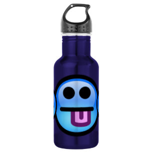 Blue Face with tongue sticking out Bottle