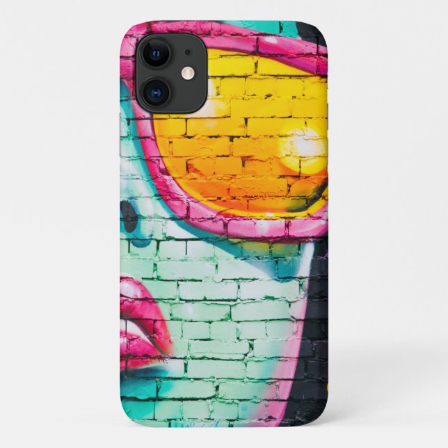 blue faced full hearted Case-Mate iPhone case (Back)
