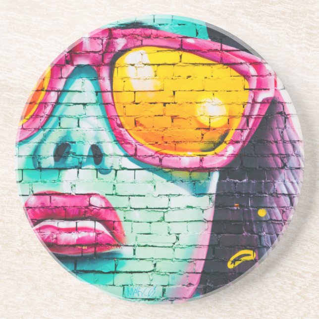 blue faced full hearted coaster (Front)