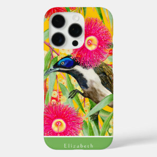 Blue-faced Honeyeater Pattern iPhone 16 Pro Case