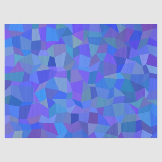 blue facets tissue paper (Front)