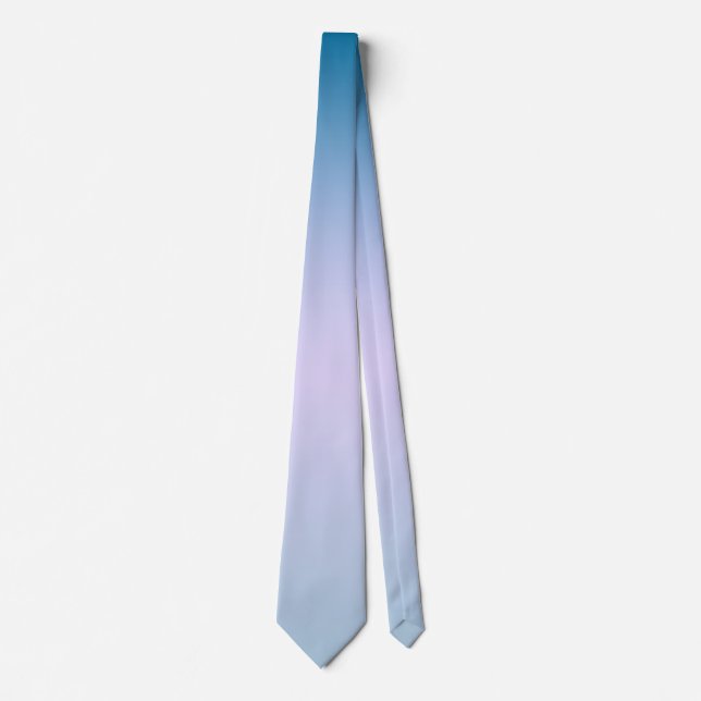 Blue fade violet Gradient purple summer romantic. Tie (Front)