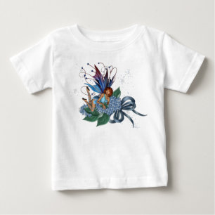 Blue Fae on Blue Flowers Design 1 Baby T-Shirt