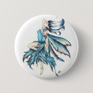 blue fairy 2 inch round button