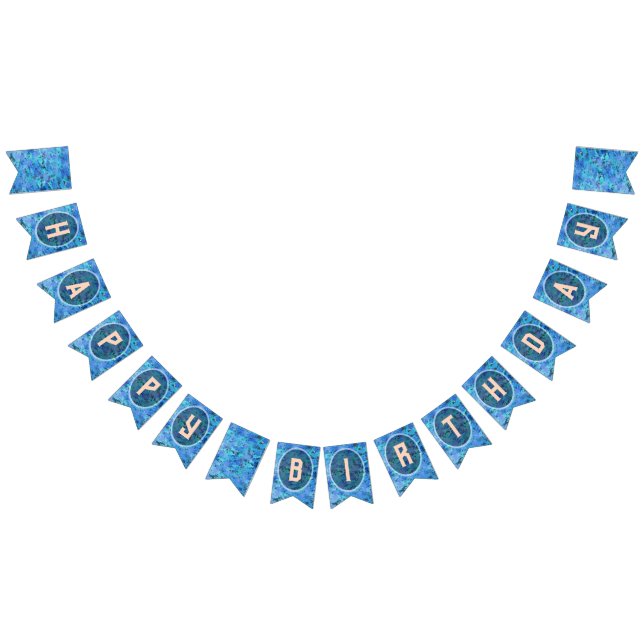 Blue Fairy Birthday Bunting Flags (All)