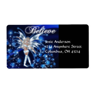 Blue Fairy/Fae 2 Christmas Address Labels