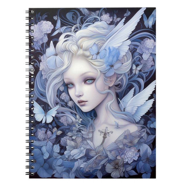 Blue Fairy Fantasy Art Notebook (Front)
