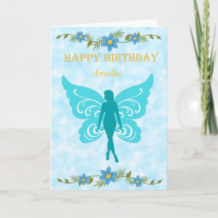 Blue Fairy Happy Birthday Card