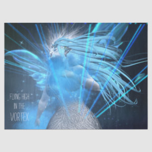 Blue Fairy In The Vortex Decoupage Tissue Paper