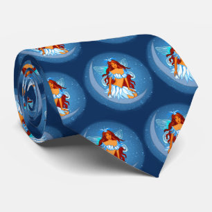 Blue Fairy Night Moon  Tie