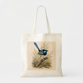 Blue Fairy Wren Tote Bag | Bush Edition