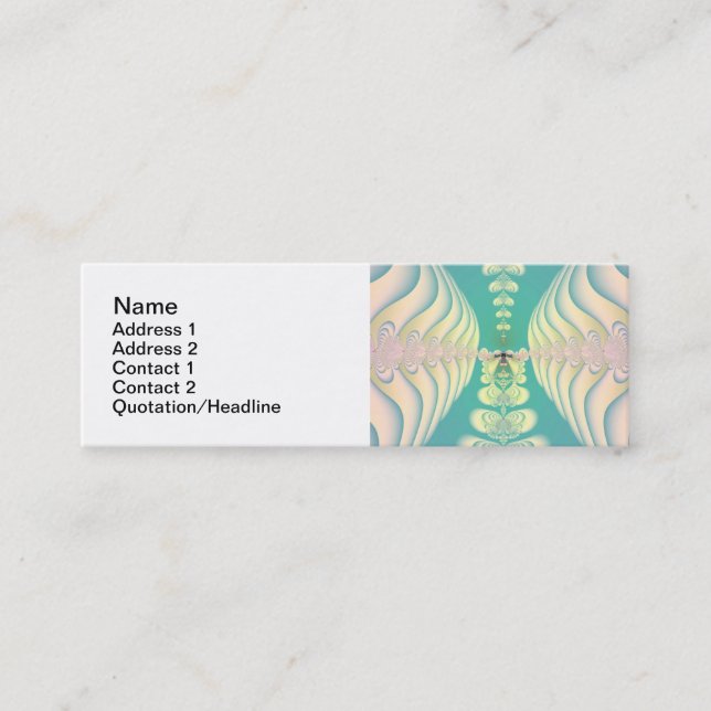 Blue Fairytale Mini Business Card (Front)
