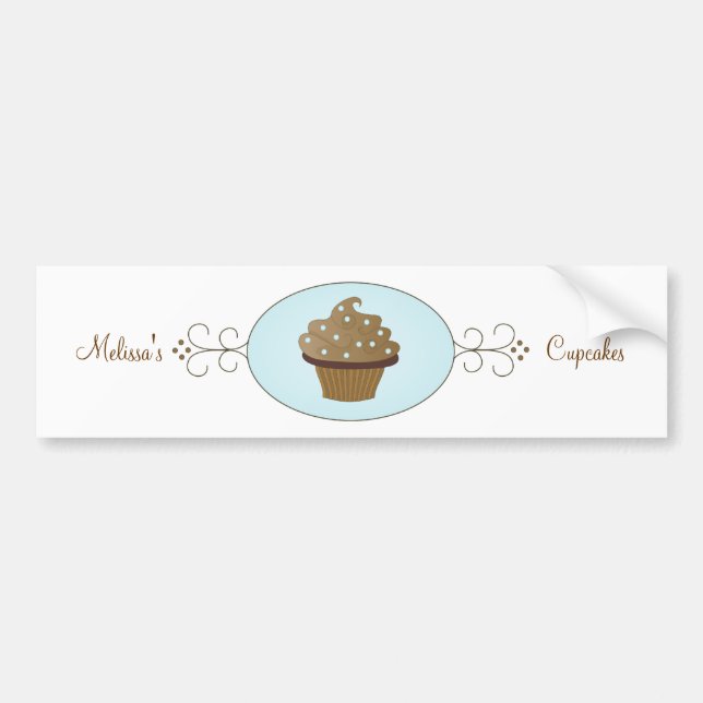 Blue Fancy Cake Bumper Sticker (Front)