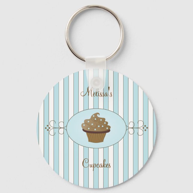 Blue Fancy Cake Keychain (Front)