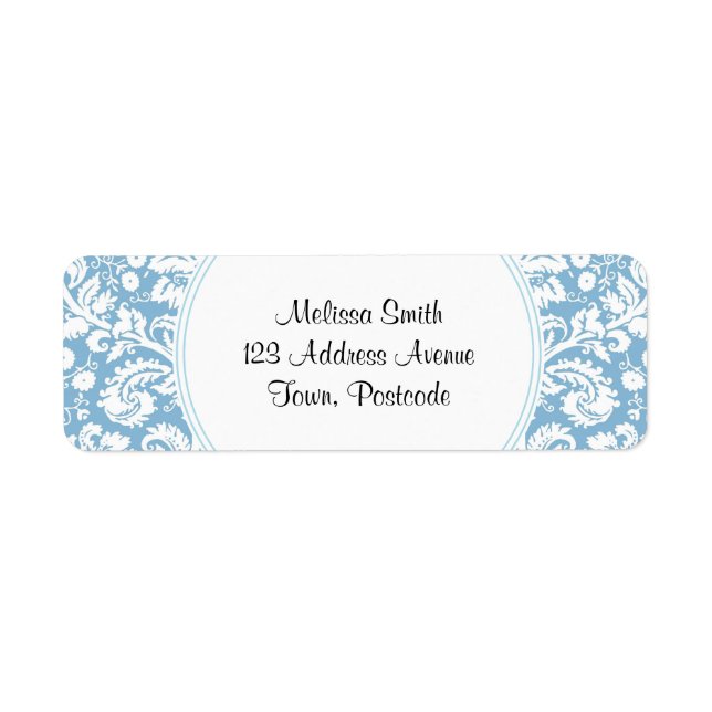 Blue fancy damask pattern (Front)