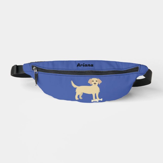 Blue Fanny Pack with Lab Dog (Front)