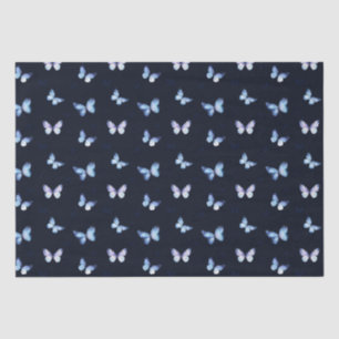 Blue Fantasy galaxy butterflies Tissue Paper