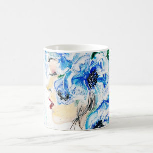Blue Fantasy - Watercolor Coffee Mug