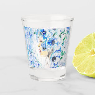 Blue Fantasy - Watercolor Shot Glass