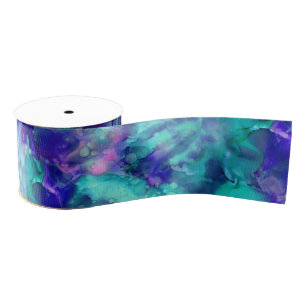 blue fantasy watercolors : grosgrain ribbon