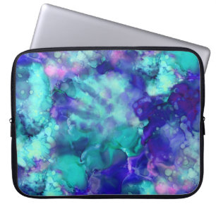 blue fantasy watercolors : laptop sleeve