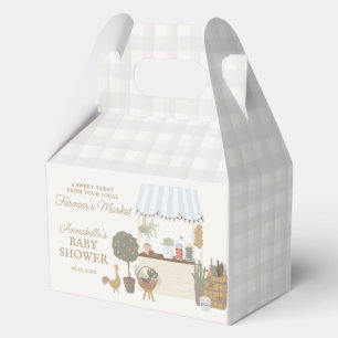 Blue Farmers Market Farm Fresh Baby Shower Favor Box
