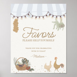 Blue Farmers Market Farm Fresh Favours Sign