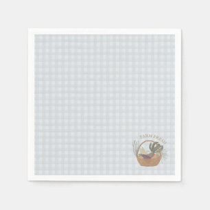 Blue Farmers Market Farm Fresh  Napkin
