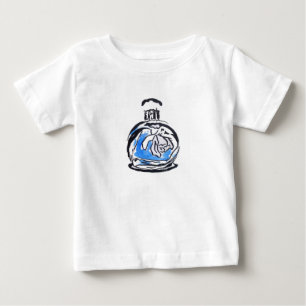 Blue fashion illustration perfume bottle baby T-Shirt