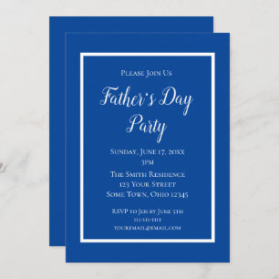 Blue Father's Day Party Invitation