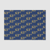 Blue, Faux Gold 63rd (Sixty-Third) Event