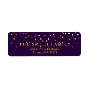 Blue Faux Gold Glitter Foil Confetti