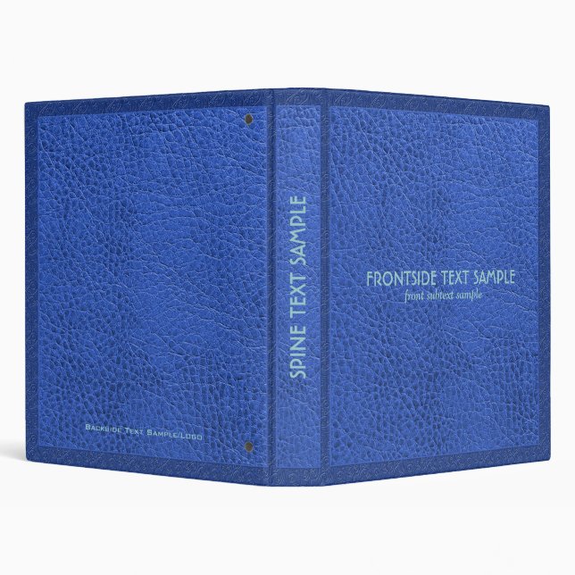 Blue Faux Leather Look Avery Binder (Background)