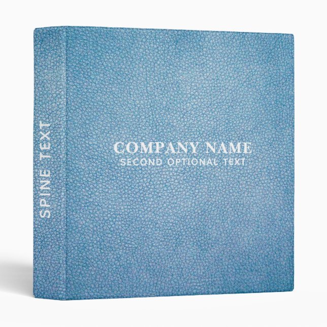 Blue Faux Leather Texture design Binder (Front/Spine)
